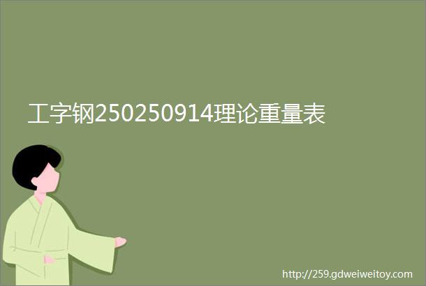 工字钢250250914理论重量表